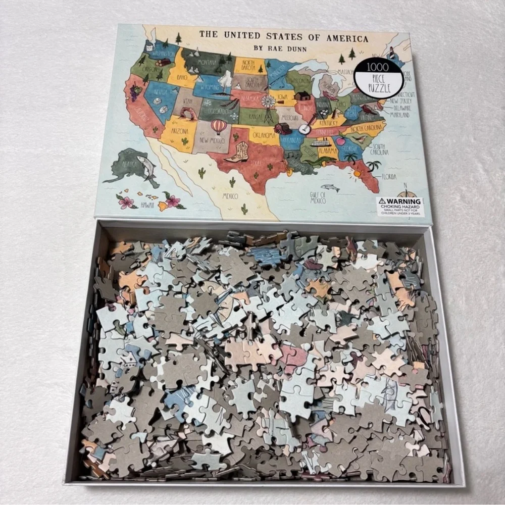 Rae Dunn USA Map Puzzle United State‎ of America 1000 PC